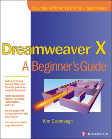 Book cover for Dreamweaver X: a Beginner's Guide