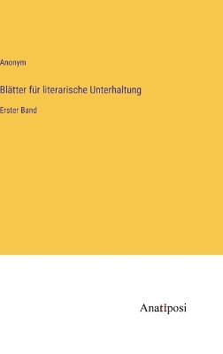 Book cover for Blätter für literarische Unterhaltung