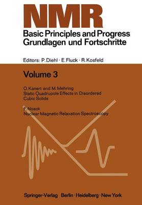 Book cover for NMR Basic Principles and Progress / NMR Grundlagen und Fortschritte