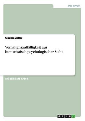 Book cover for Verhaltensauffalligkeit aus humanistisch-psychologischer Sicht