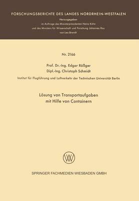 Cover of Lösung von Transportaufgaben mit Hilfe von Containern