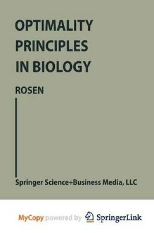 Cover of Optimality Principles in Biology