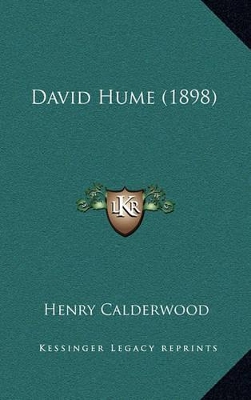 Book cover for David Hume (1898)