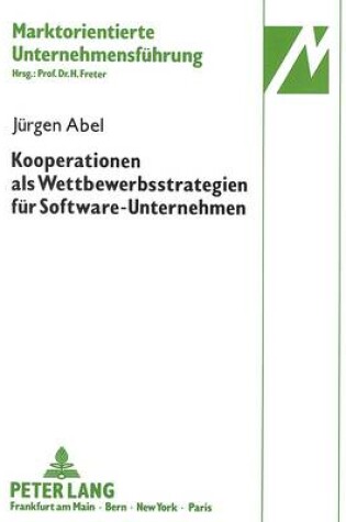 Cover of Kooperationen ALS Wettbewerbsstrategien Fuer Software-Unternehmen