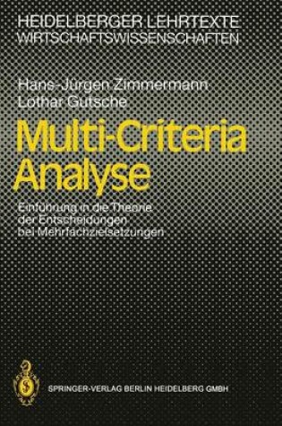Cover of Multi-Criteria Analyse