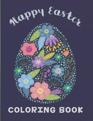 Book cover for Happy Easter Coloring Book.
