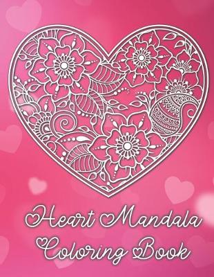 Book cover for Heart Mandala Coloring Book