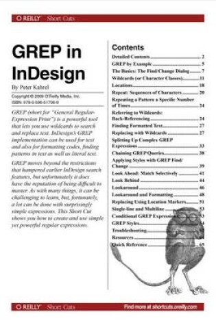 Cover of Grep in Indesign