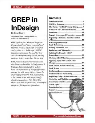 Book cover for Grep in Indesign