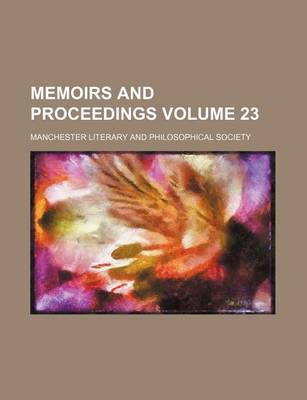 Book cover for Memoirs and Proceedings Volume 23