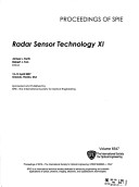 Book cover for Radar Sensor Technology XI