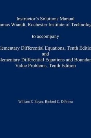 Cover of Instructor's Solution Manual to Accompany Elementary Differential Equations