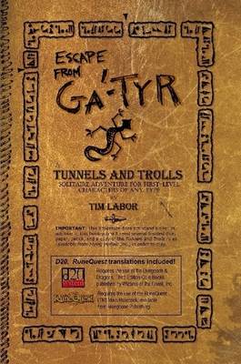 Book cover for Escape From Ga-'Tyr