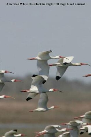 Cover of American White Ibis Flock in Flight 100 Page Lined Journal