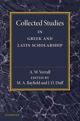 Book cover for Collected Studies in Greek and Latin Scholarship