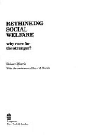 Cover of Rethinking Social Welfare