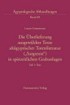 Book cover for Die Uberlieferung Ausgewahlter Texte Altagyptischer Totenliteratur ('sargtexte') in Spatzeitlichen Grabanlagen