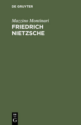 Book cover for Friedrich Nietzsche