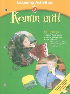 Book cover for Holt German 3: Komm Mit! Listening Activities