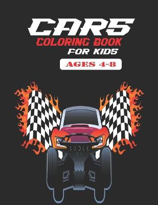 Book cover for Cars Coloring book for kids ages 4-8