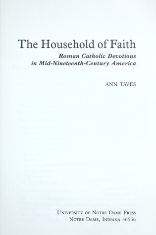 Cover of The Household of Faith