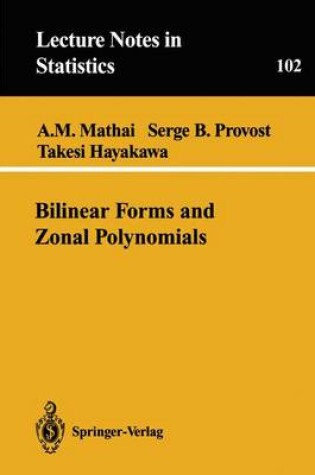 Cover of Bilinear Forms and Zonal Polynomials