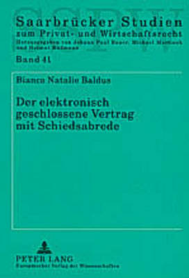 Cover of Der Elektronisch Geschlossene Vertrag Mit Schiedsabrede