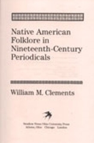 Cover of Native American Folklore in Nineteenth-Century Periodicals