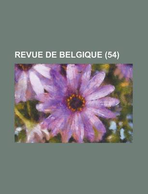 Book cover for Revue de Belgique (54)