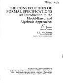 Book cover for Construction of Formal Specifications