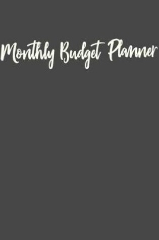 Cover of Monthly Budget Planner