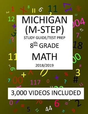 Book cover for 8th Grade MICHIGAN M-STEP 2019 MATH Test Prep