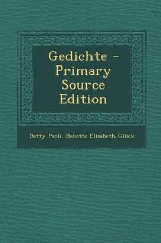 Cover of Gedichte - Primary Source Edition