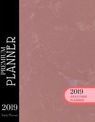 Book cover for 2019 Marble Pink Gratitude Journal Daily Planner