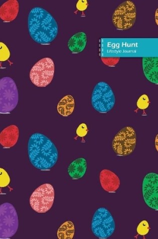 Cover of Egg Hunt Lifestyle Journal, Blank Write-in Notebook, Dotted Lines, Wide Ruled, Size (A5) 6 x 9 In (Purple)