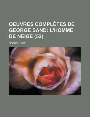 Book cover for Oeuvres Completes de George Sand (52)