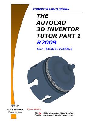 Book cover for The AutoCAD 3D Inventor Tutor Self Teaching Package