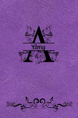 Book cover for Split Letter Personalized Name Journal - Amy