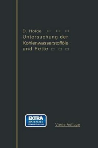 Cover of Untersuchung der Kohlenwasserstofföle und Fette