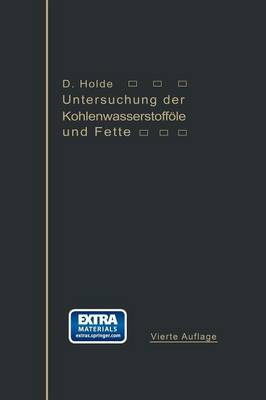 Book cover for Untersuchung der Kohlenwasserstofföle und Fette