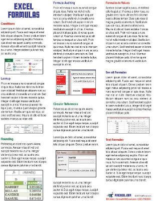 Book cover for Excel Formulas Laminated Tip Card