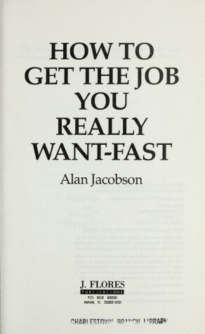 Book cover for How You Can Get the Job You Really Want-- Fast