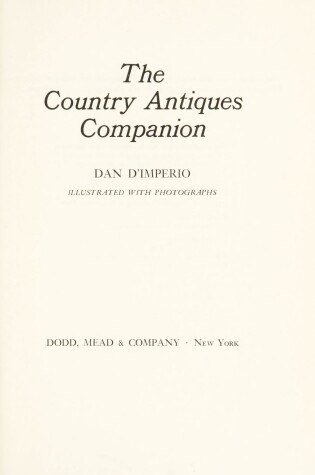 Cover of The Country Antiques Companion
