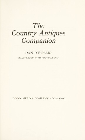Book cover for The Country Antiques Companion