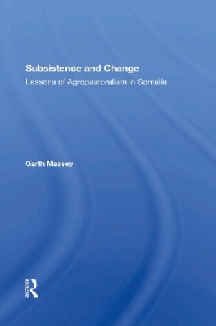 Cover of Subsistence And Change