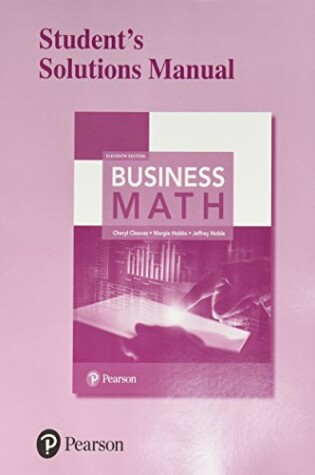 Cover of Student Solutions Manual for Business Math