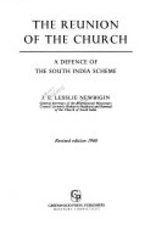 Cover of Reunion of the Church