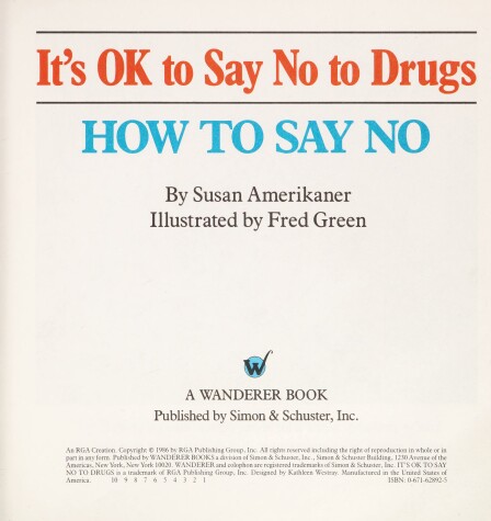 Book cover for It's Ok to Say No to Drugs