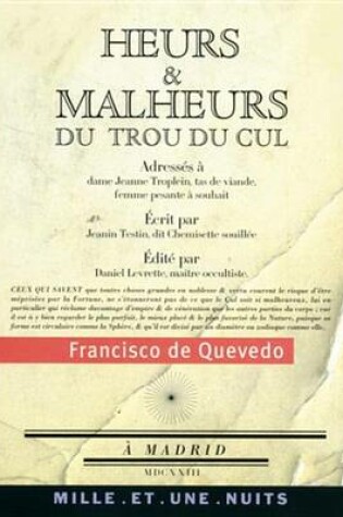 Cover of Heurs Et Malheurs Du Trou Du Cul