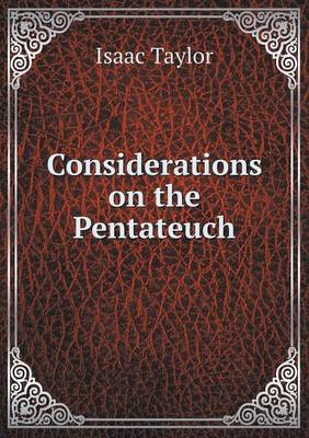 Book cover for Considerations on the Pentateuch